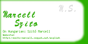 marcell szito business card