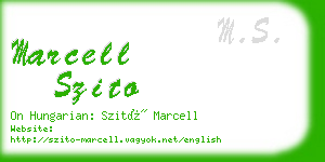 marcell szito business card